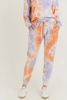 Women's High Rise Drawstring Tie Dye Joggers