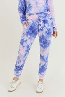 Women's High Rise Drawstring Tie Dye Joggers