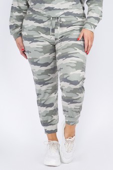 Women's French Terry Vintage Camo Drawstring Joggers