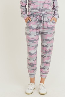 Women's French Terry Vintage Camo Drawstring Joggers - TOP: TP2300