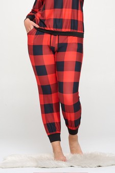 Women’s Decked Out In Plaid Christmas Loungewear Joggers