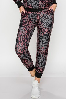 Women’s Cheetah Meets Zebra Drawstring Joggers