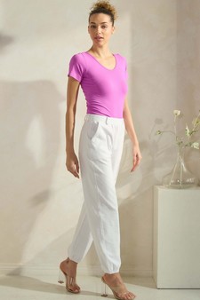 Women's Effortless Chic High-Waist Jogger Pants style 5