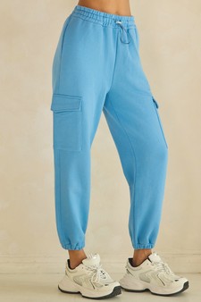 ETA 05/14/26 - Relaxed Soft Cotton Drawcord Cargo Jogger Pants style 3