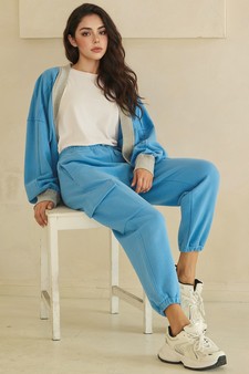 ETA 05/14/26 - Relaxed Soft Cotton Drawcord Cargo Jogger Pants style 4