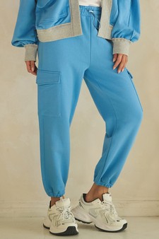 ETA 05/14/26 - Relaxed Soft Cotton Drawcord Cargo Jogger Pants
