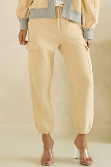 Relaxed Soft Cotton Cargo Jogger Pants style 4