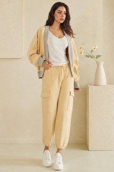 Relaxed Soft Cotton Cargo Jogger Pants style 5
