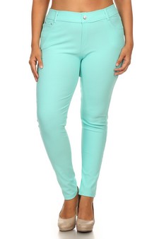 Women's Cotton-Blend 5-Pocket Skinny Jeggings (XXXL only) style 2