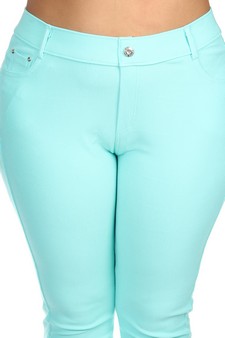 Women's Cotton-Blend 5-Pocket Skinny Jeggings (XXXL only) style 4