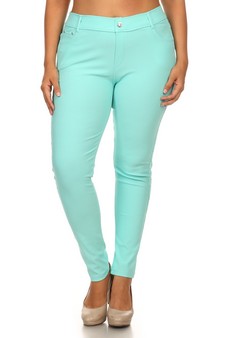Women's Cotton-Blend 5-Pocket Skinny Jeggings - Plus style 2