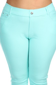 Women's Cotton-Blend 5-Pocket Skinny Jeggings - Plus style 4