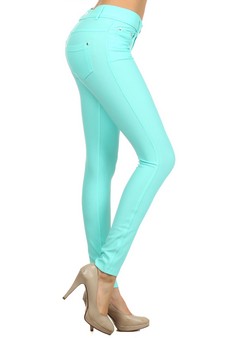 Women's Cotton-Blend 5-Pocket Skinny Jeggings style 2