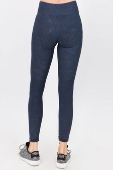 Vintage Wash Moto Detailed Seamless Tights style 3