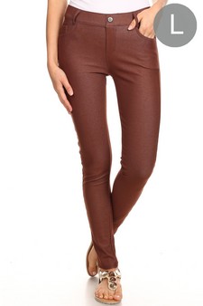 Women's Classic Solid Skinny Jeggings (Large only)