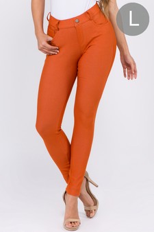 Women's Classic Solid Skinny Jeggings (Large only)