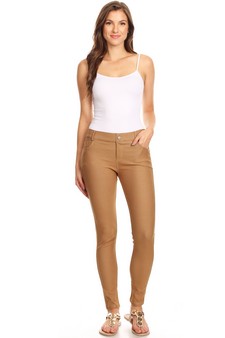 Women's Cotton-Blend 5-Pocket Skinny Jeggings (Small only) style 4