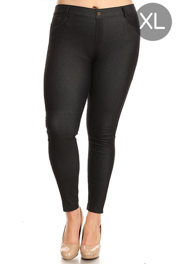 Women's Classic Solid Skinny Jeggings - XL ONLY - Wholesale - Yelete.com