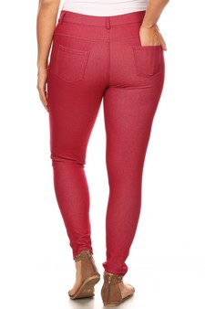 Women's Cotton-Blend 5-Pocket Skinny Jeggings (XXL only) style 3