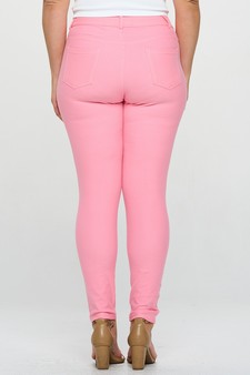 ETA 06/25/26 - Women's Cotton-Blend 5-Pocket Skinny Jeggings - Plus Size style 3