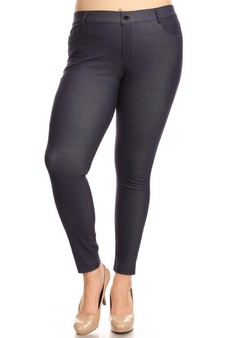 Women's Cotton-Blend 5-Pocket Skinny Jeggings - Plus Size