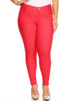 Women's Cotton-Blend 5-Pocket Skinny Jeggings - Plus Size