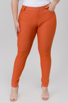ETA 10/09/23 - Women's Cotton-Blend 5-Pocket Skinny Jeggings - Plus Size