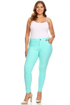 Women's Cotton-Blend 5-Pocket Skinny Jeggings - Plus Size style 5