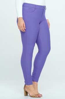 Women's Cotton-Blend 5-Pocket Skinny Jeggings - Plus Size style 2