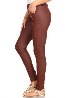 Women's Cotton-Blend 5-Pocket Skinny Jeggings style 2