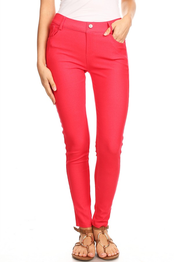 Women's Cotton-Blend 5-Pocket Skinny Jeggings - Wholesale - Yelete.com