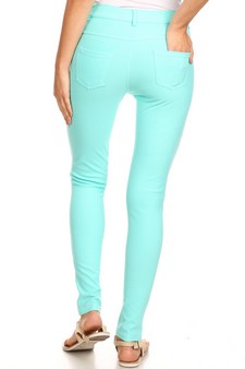 Women's Cotton-Blend 5-Pocket Skinny Jeggings style 3