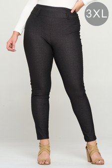 Women's Simple High Waisted Full Length Jeggings (XXXL only)