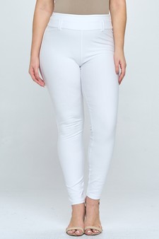 Women's Simple High Waisted Full Length Jeggings