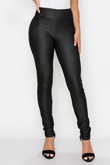 Women's Simple High Waisted Full Length Jeggings