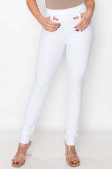 Women's Simple High Waisted Full Length Jeggings