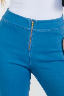 Women's High Rise Center Zipper Jegging style 4