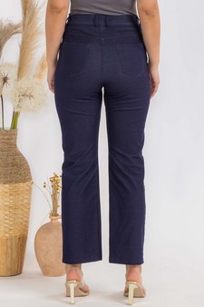 Women's Classic Solid Straight Leg Jeggings style 2