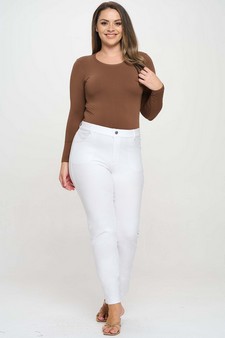 Women's Classic Solid Straight Leg Jeggings style 3