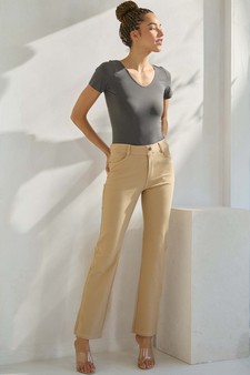 Women's Classic Solid Straight Leg Jeggings style 4