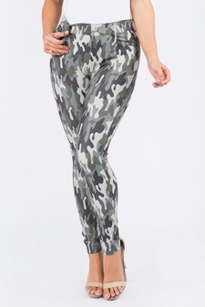 Women's Camouflage 5-Pocket Cotton Blend Jeggings