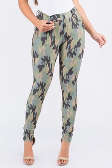 Women's Camouflage 5-Pocket Cotton Blend Jeggings