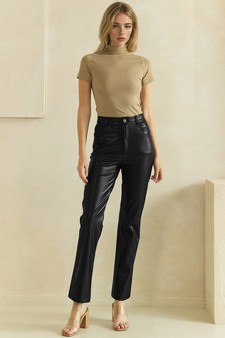 ETA 08/14/26 - So Edgy Faux Leather Straight-Leg High-Rise Pants
