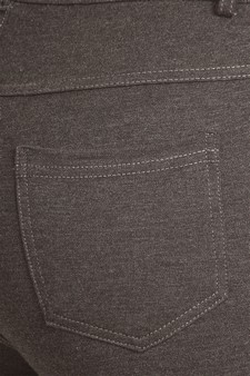 Lady's Mid Rise Ponte Knit Skinny Pants (Medium only) style 4