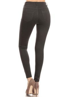 Lady's Mid Rise Ponte Knit Skinny Pants (Small only) style 3