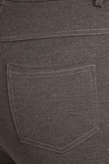 Lady's Mid Rise Ponte Knit Skinny Pants (Small only) style 4