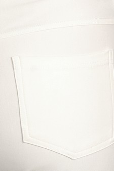 Lady's Mid Rise Ponte Knit Skinny Pants  - Plus style 4