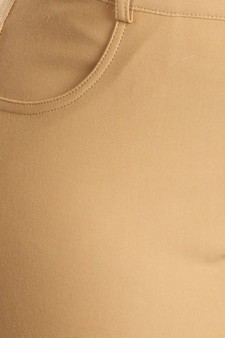 Lady's Mid Rise Ponte Knit Skinny Pants  - Plus style 4