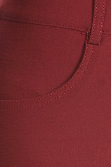 Lady's Mid Rise Ponte Knit Skinny Pants style 5