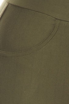Lady's 4 Pocket Ponte Pants - Plus Size style 5